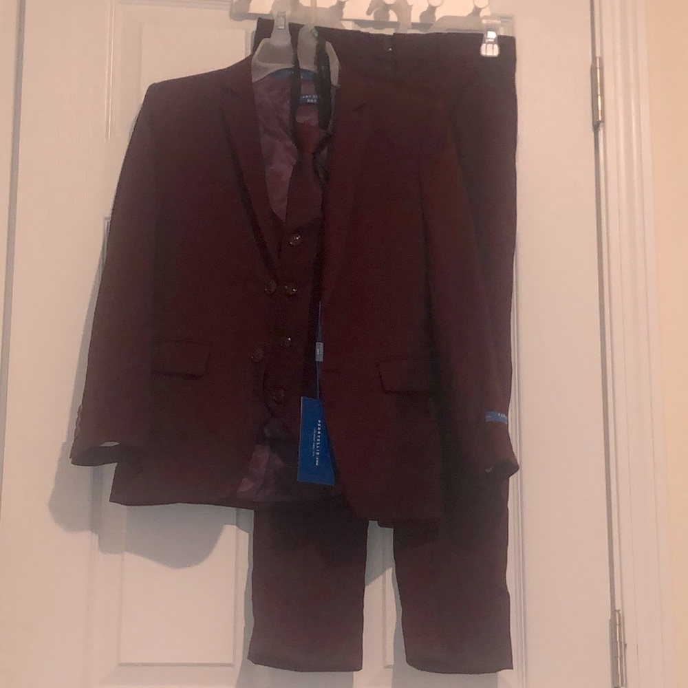 Perry Ellis Cranberry Suit